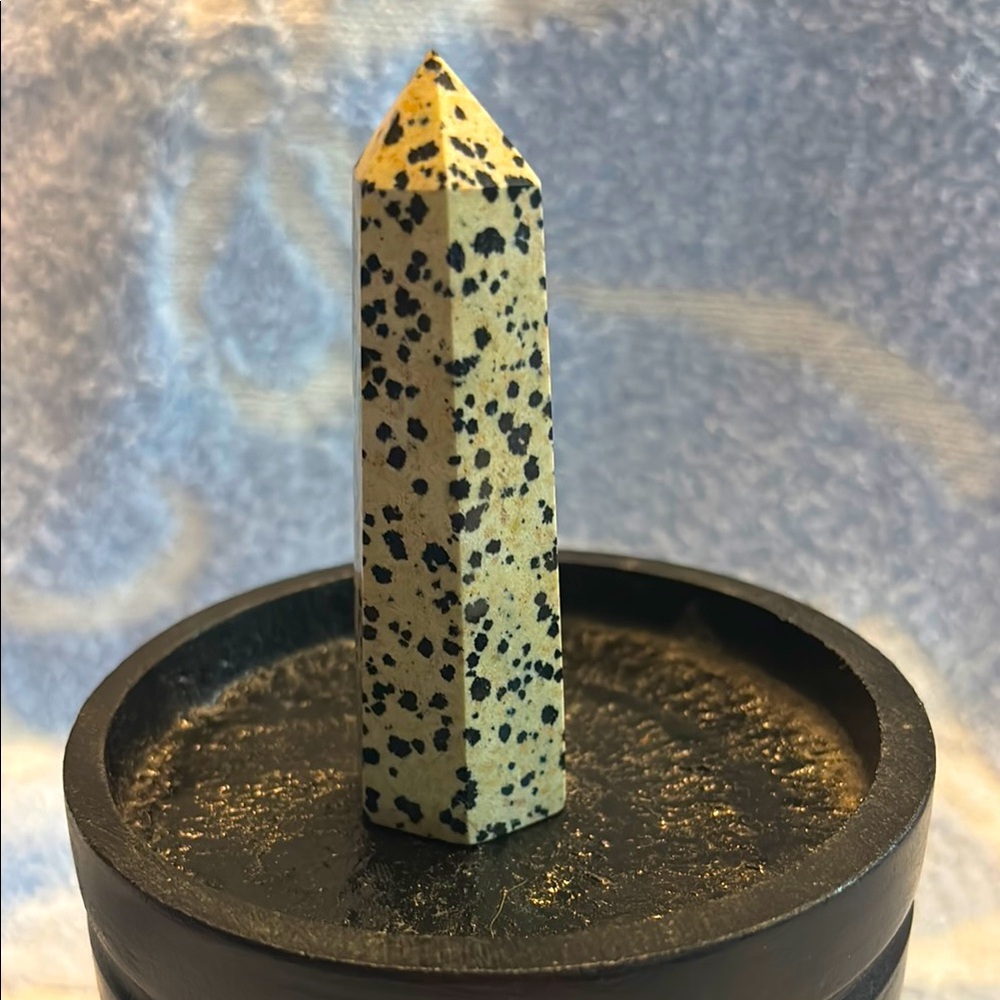 Dalmatian Jasper Crystal Tower